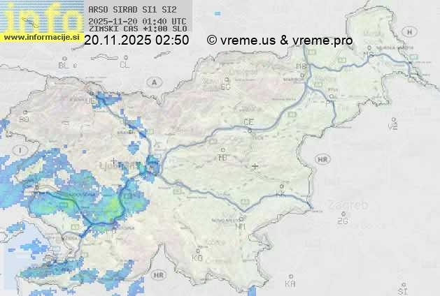 Radarska karta padavin