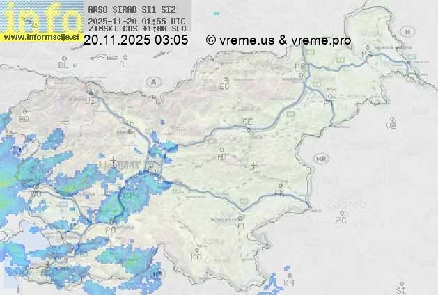 Radarska karta padavin