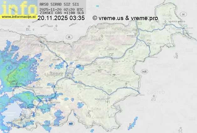 Radarska karta padavin