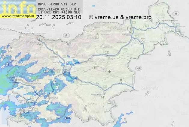 Radarska karta padavin