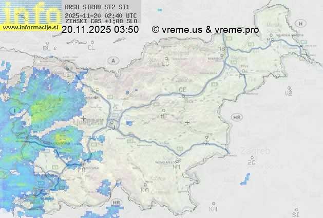 Radarska karta padavin