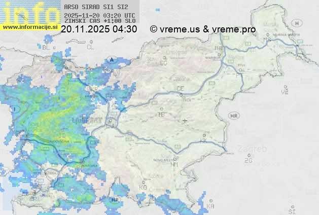 Radarska karta padavin