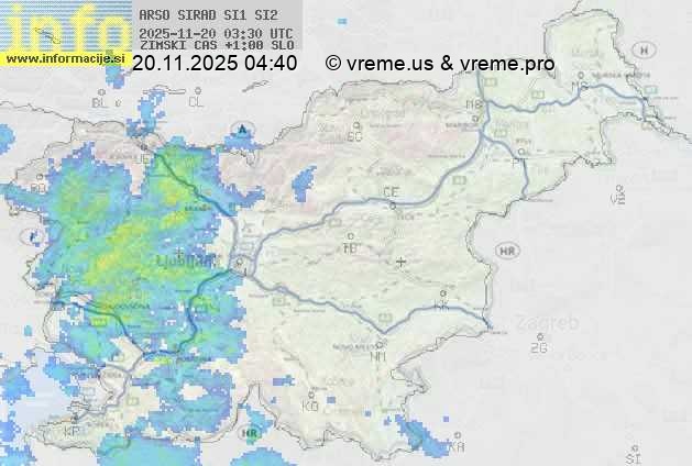 Radarska karta padavin