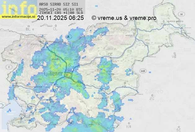 Radarska karta padavin