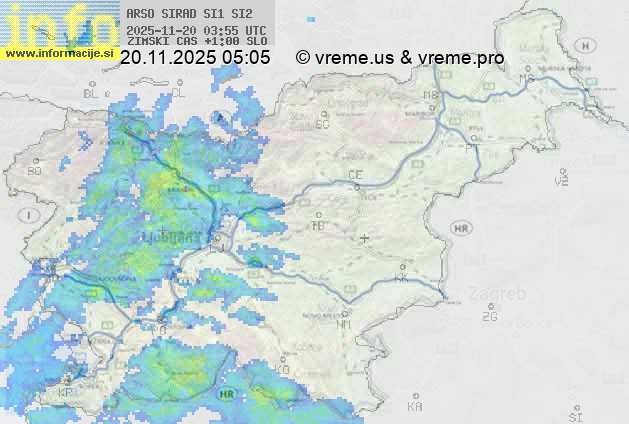 Radarska karta padavin