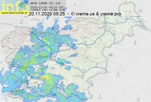Radarska karta padavin