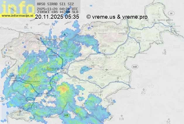 Radarska karta padavin