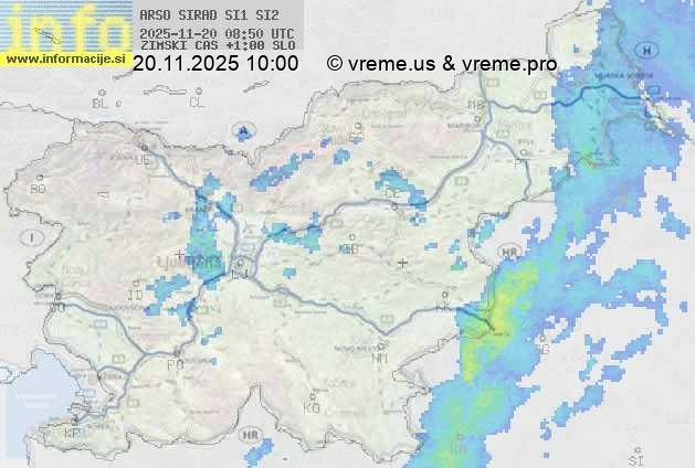 Radarska karta padavin