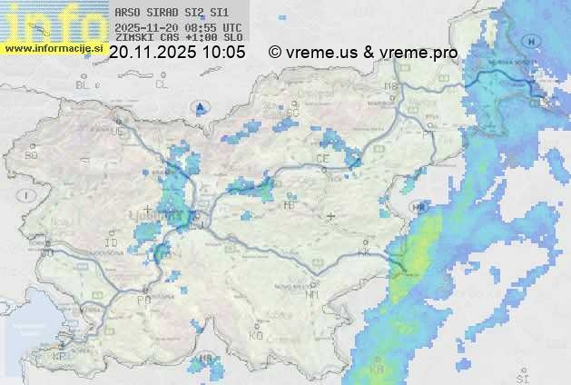 Radarska karta padavin