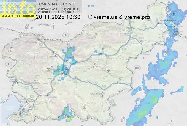 Radarska karta padavin