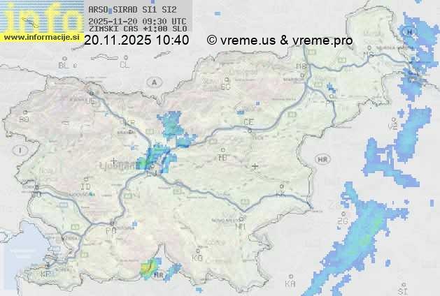 Radarska karta padavin