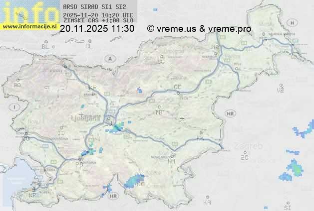 Radarska karta padavin