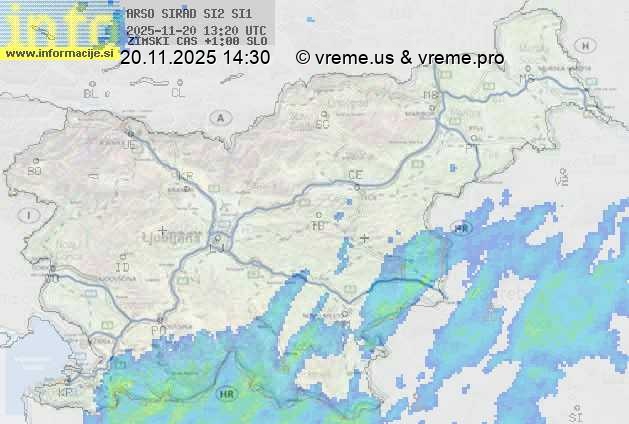Radarska karta padavin