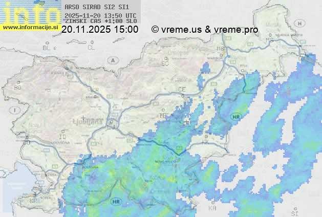 Radarska karta padavin