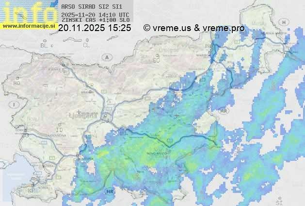 Radarska karta padavin