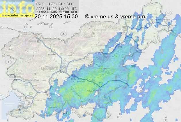Radarska karta padavin