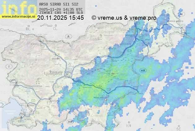 Radarska karta padavin