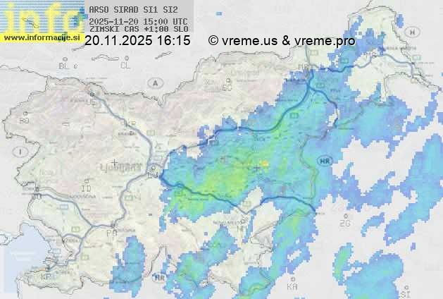 Radarska karta padavin