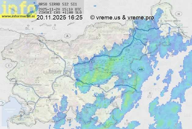 Radarska karta padavin