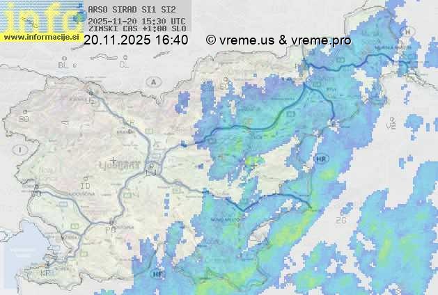 Radarska karta padavin