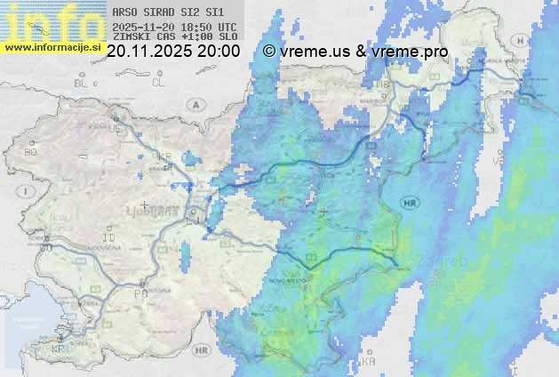 Radarska karta padavin