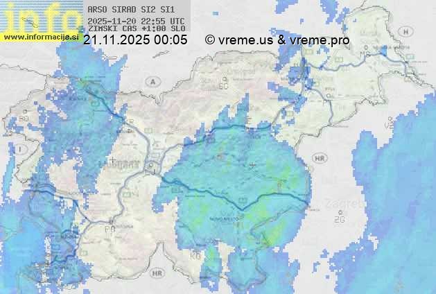 Radarska karta padavin