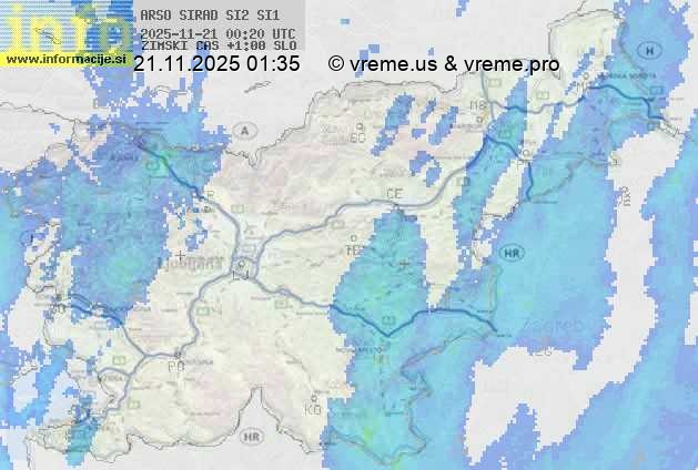 Radarska karta padavin