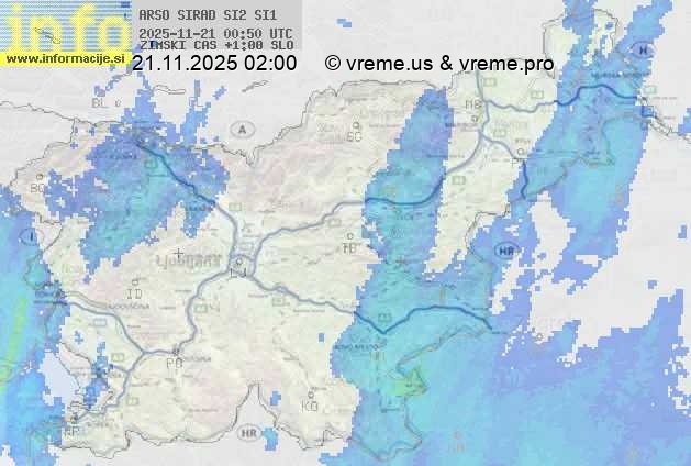 Radarska karta padavin