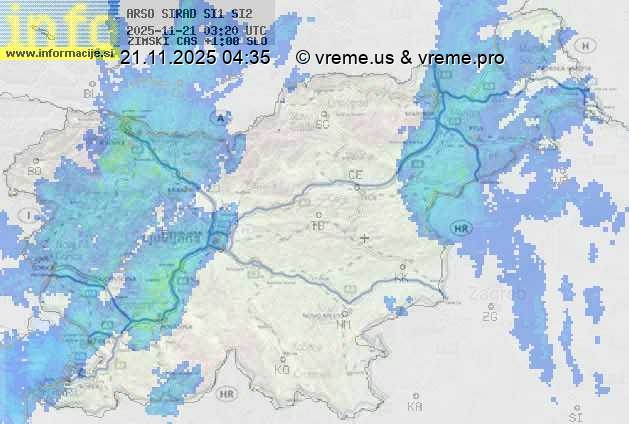 Radarska karta padavin