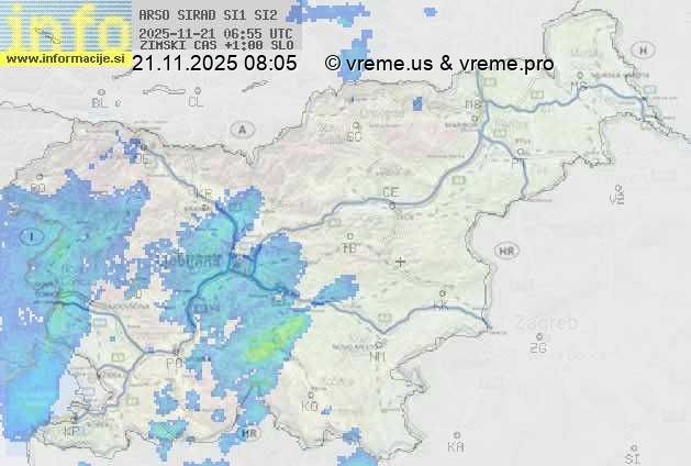 Radarska karta padavin