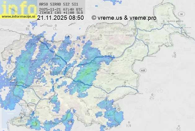 Radarska karta padavin