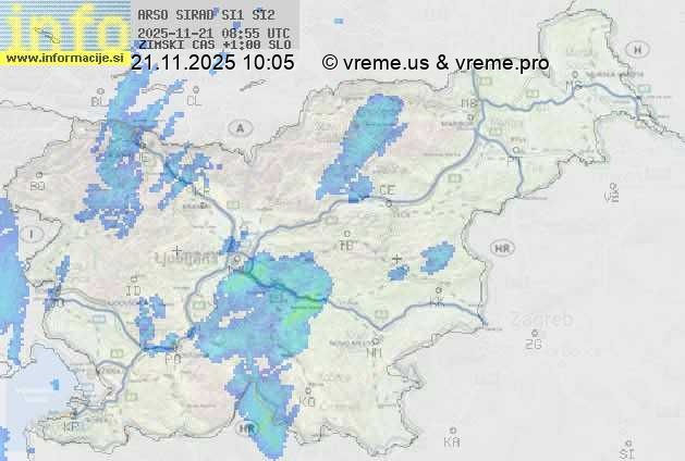 Radarska karta padavin