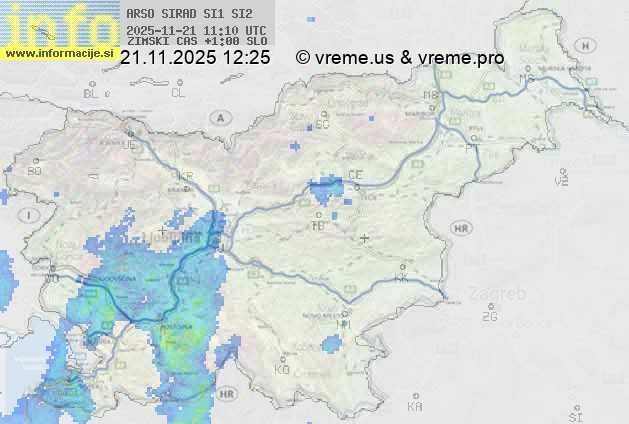 Radarska karta padavin