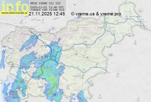 Radarska karta padavin