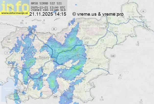 Radarska karta padavin
