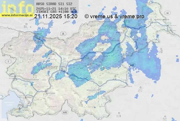 Radarska karta padavin