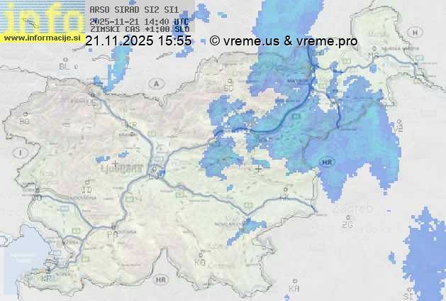Radarska karta padavin