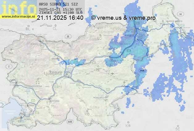 Radarska karta padavin