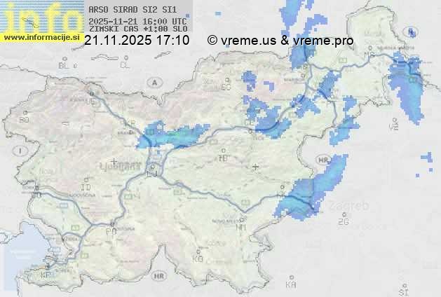 Radarska karta padavin