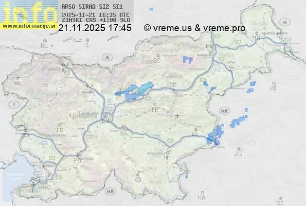 Radarska karta padavin