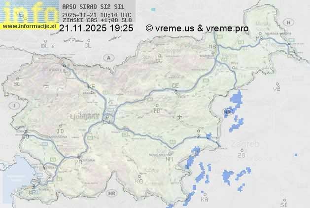 Radarska karta padavin