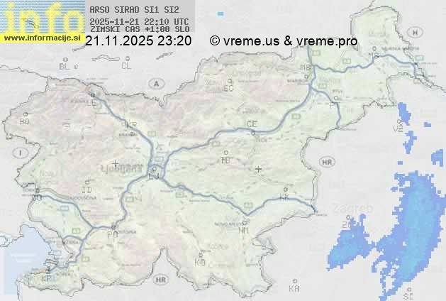 Radarska karta padavin