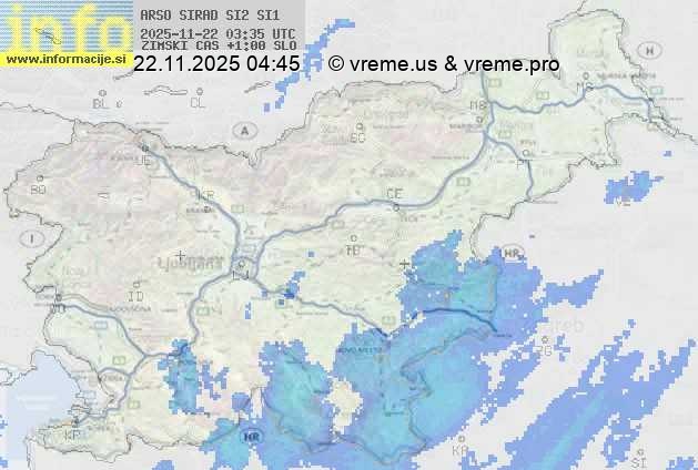 Radarska karta padavin
