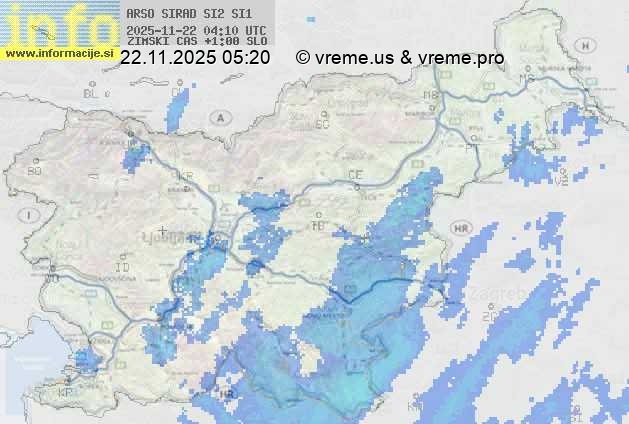 Radarska karta padavin