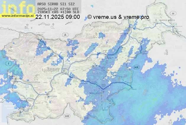 Radarska karta padavin