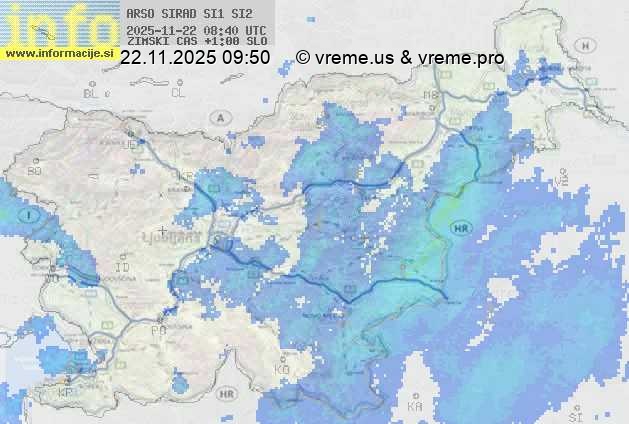 Radarska karta padavin