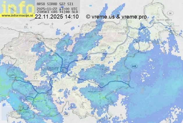 Radarska karta padavin