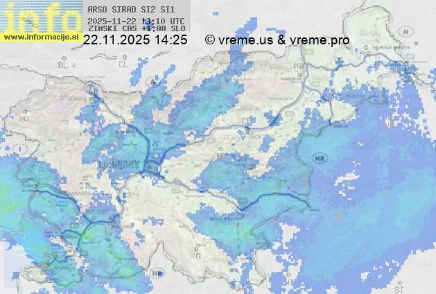 Radarska karta padavin