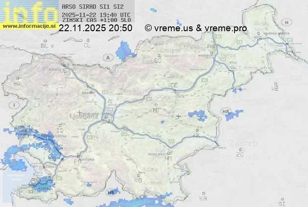 Radarska karta padavin