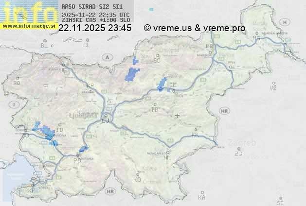 Radarska karta padavin